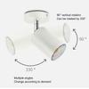 GU10 Lamp Holder 4 Head Rotating Ceiling Mounted   Base for Canteen Shopping Mall Showcase