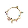 Exquisite Colorful Dopamine Drip Enamel Panda & Butterfly Luxury Bracelet