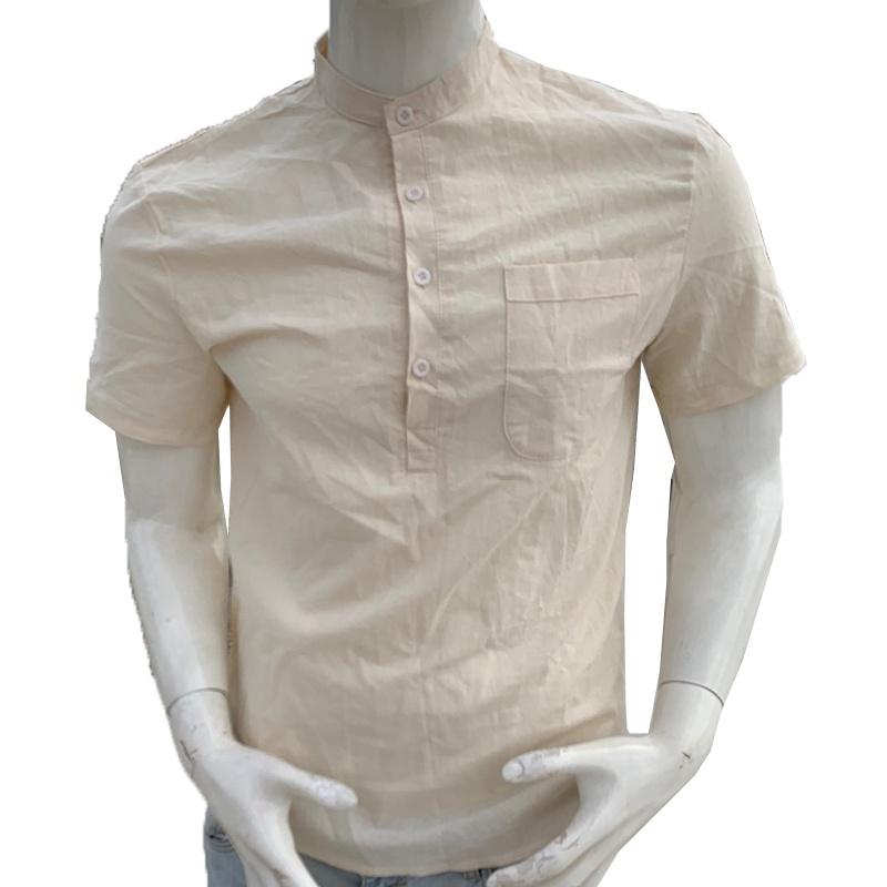 Summer Men Henley T Shirt Tops Casual Loose V Neck Short Sleeve Pullover Tee Breathable And Comfortable For Everyday Wear