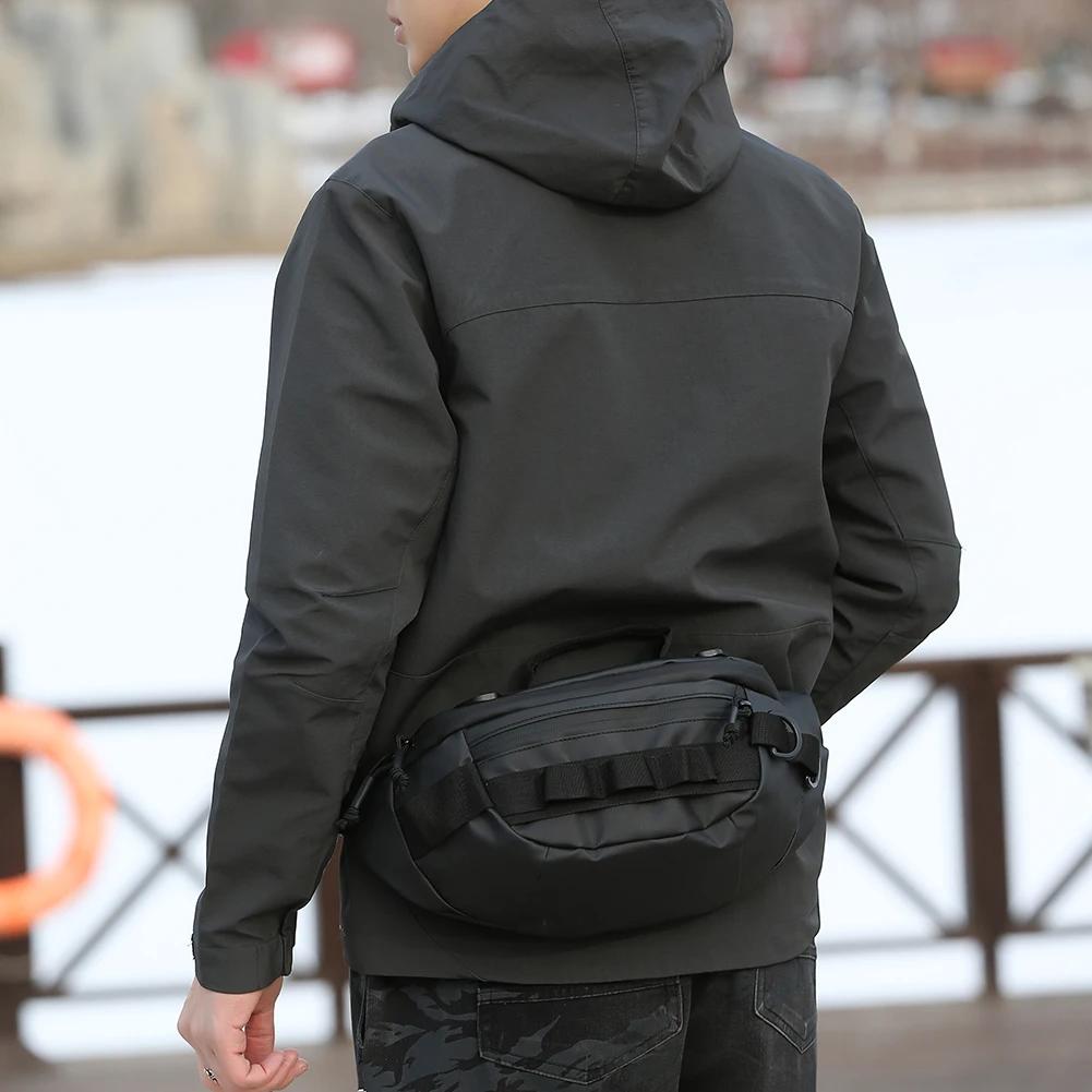 Men Fishing Waist Pack Waterproof Tactical Fanny Pack Multifunctional Zipper Storage Bag Anti-Theft for Outdoor Camping