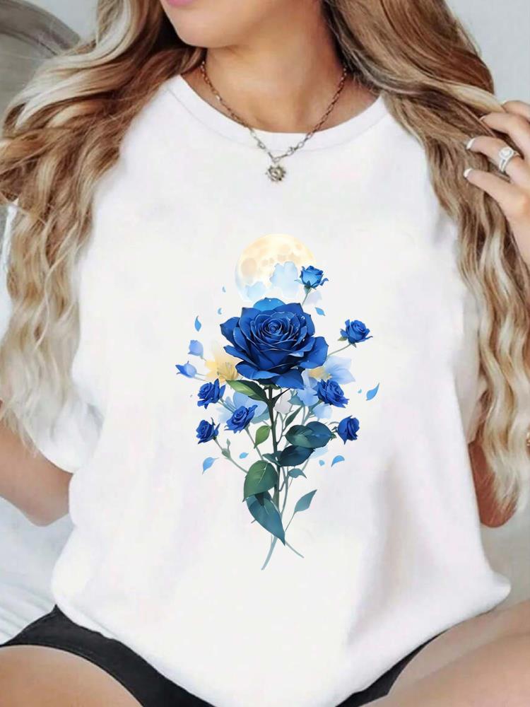 (Asian Size) Print Fashion Female Tee Top Women Clothing T Shirt sweet butterfly style trend Woman Short Sleeve Graphic T-shirts