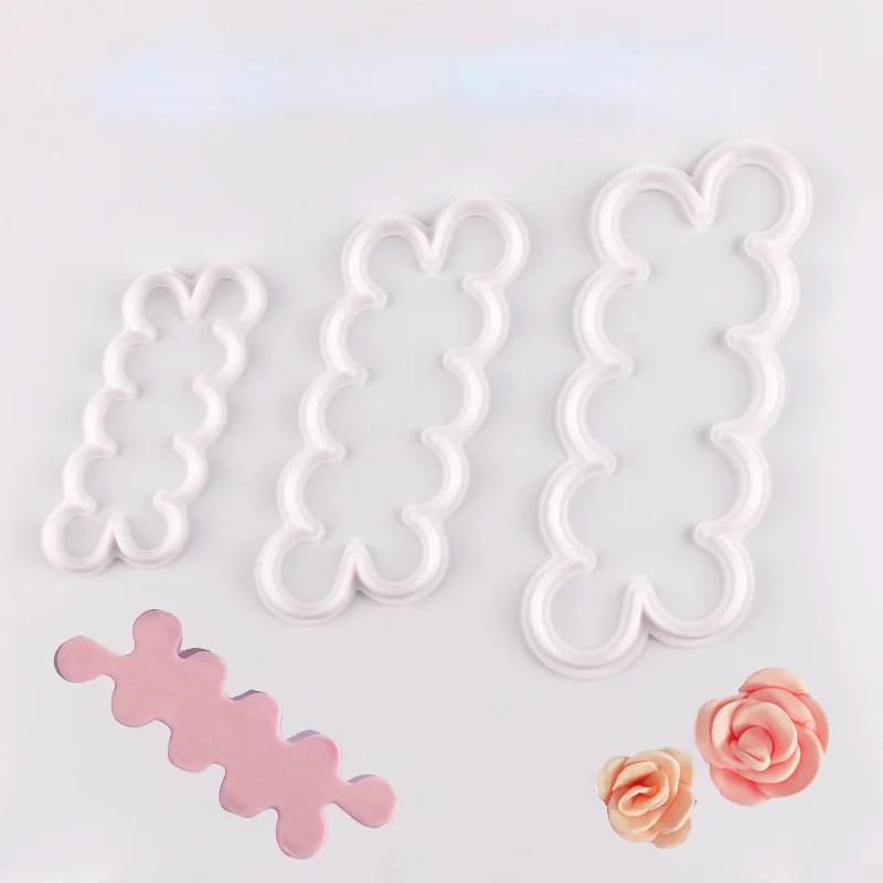 3pcs/set Large, medium and small rose fondant cake mold cake mold