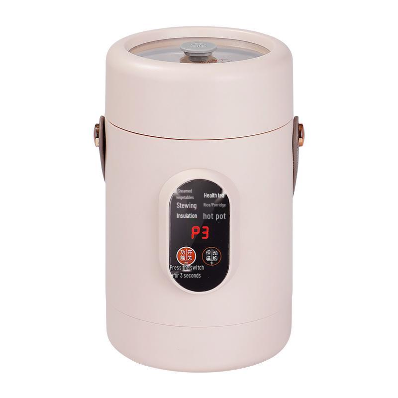 Compact Electric Stew Cup: Portable Non-Stick Hot Pot for Porridge & Soup - Ideal Office Gift