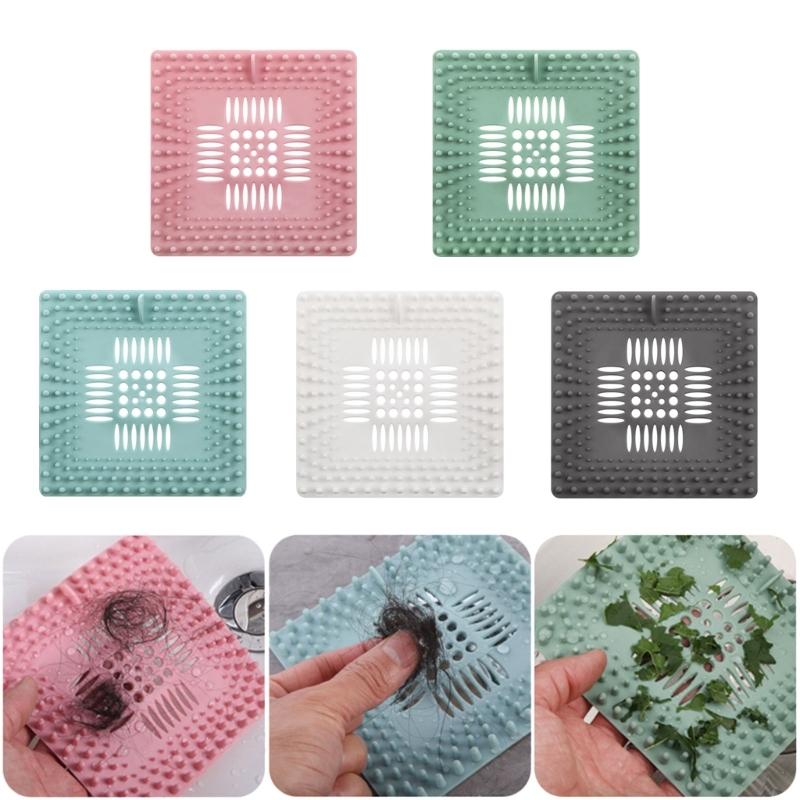 Multiple Color Hair Stoppers Portable Accessory for Shower Drain 5 Pack Sturdy Plastic Easy to Installion Bathroom