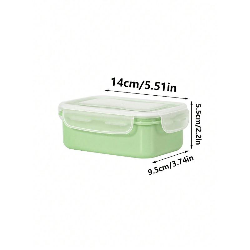 Kitchen Refrigerator Microwave Safe Plastic Lunch Box, Rectangular-Shaped Fresh-Keeping Box For Food Storage, Fruits & Snacks With Seal Cover, Kitchen