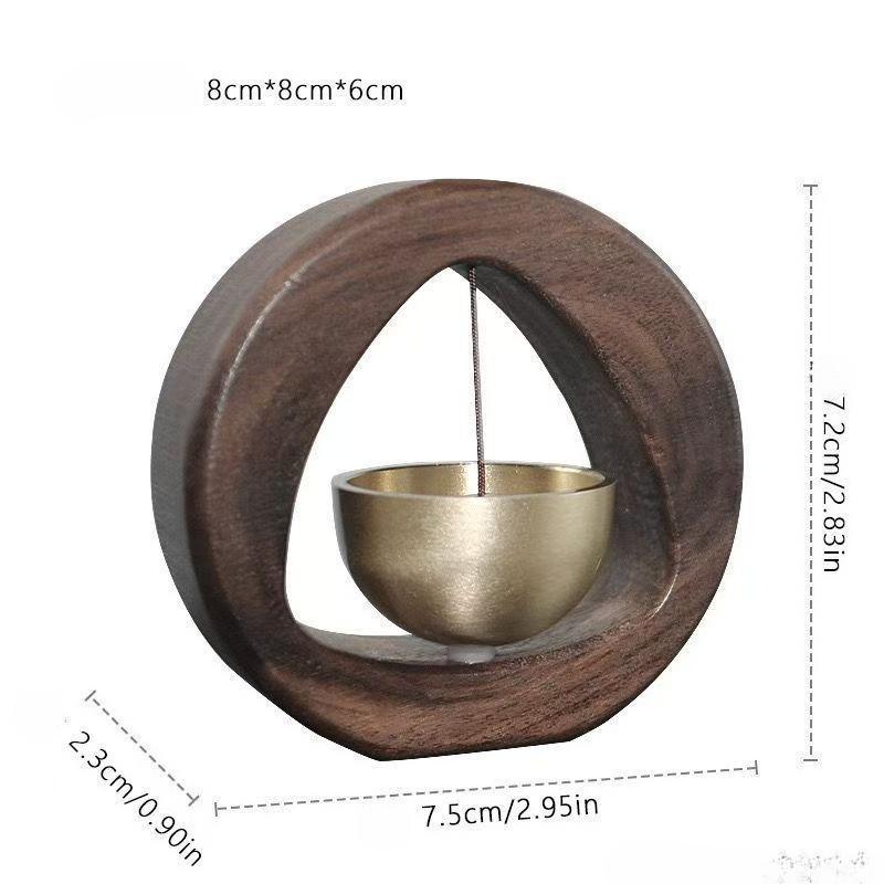 Dopamine Wind Chime Door Bell Solid Beech Wood Brass Magnetic Car Hanging Minimalist Home Decor Great Gift Idea Premium Material
