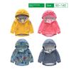 Boys and Girls Thick Windproof Hooded Oblique Zipper Shell Jacket