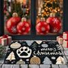 1pc Doormates Dark Cute Paw Christmas Decorative Mat, Machine Washable, Suitable for Indoor Decoration, Entryway, Garden and Liv