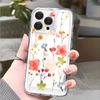 Colorful Pressed Flowers Phone Case for IPhone 17 15 16 14 13 12 11 Pro Max  Plus 12 13 Mini TPU Protect Cover