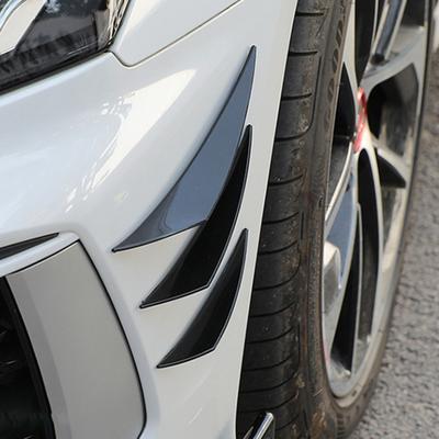 6Pcs Schwarz Anti-Kollision Patch Auto Stoßstange Schutz Streifen Erweiterte Stil Universal Auto Anti-Scratch Stoßstange Schutz trim