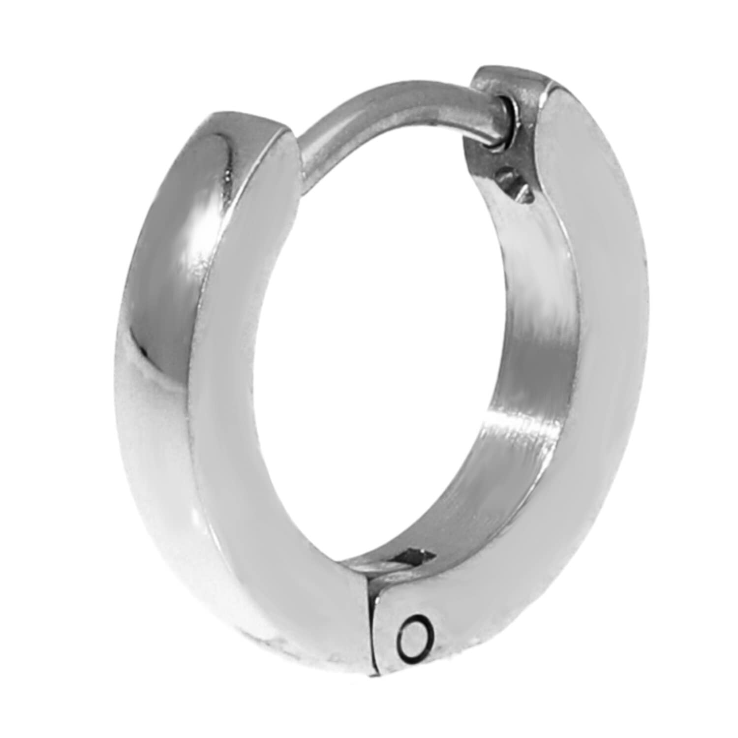 

[Zanipolo Terzini] Hoop Earring, Surgical Stainless Steel, Single Earring (1P), Simple, Men s Ring Earring, Hypoallergenic