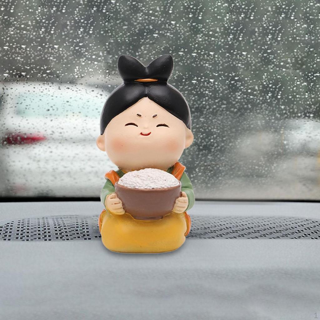 Figurines Auto Interior Dashboard Decorations Resin Crafts Chinese Style Ornaments for Car