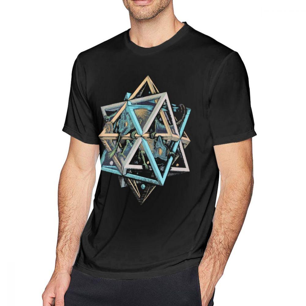 Escher T Shirt Escher Chamaleon T-Shirt Men Tee Shirt Short-Sleeve Streetwear Cotton Printed Cute Tshirt Streetwear