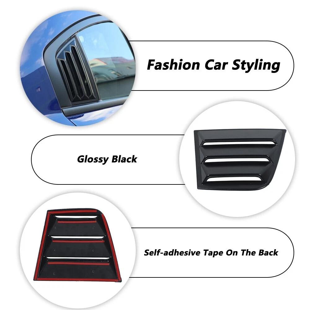 Car Rear Window Louvers Decoration for Dodge Charger 2015-2025 Shutter Scoop Blind Shade Cover Sticker Auto Exterior Accessories