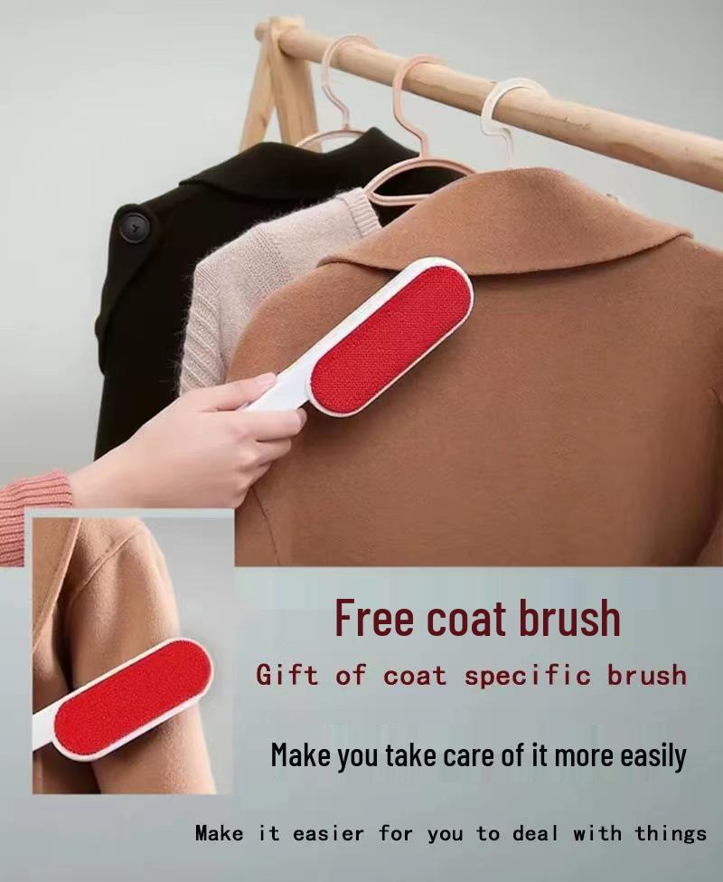 Petite Women's Two-Tone V-Neck Double-Sided Wool Coat for Autumn/Winter