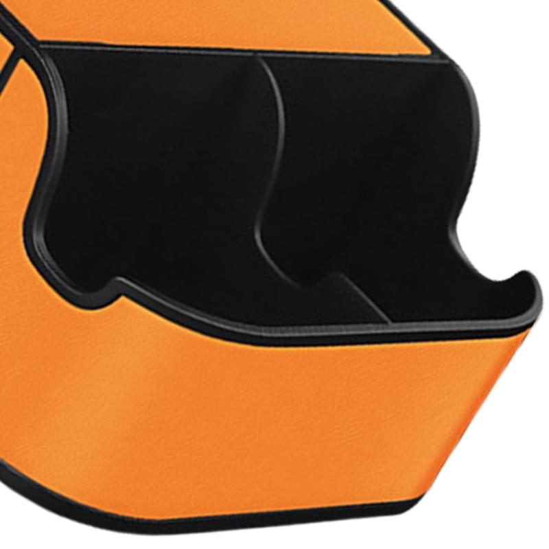 Car Interior Storage Box Leather Organizer Tray Car Center Console Armrest Extra Storage Box Tissue Holder 2 Cup Holders