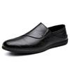2025 spring and autumn new lazy one-pedal casual leather shoes men's versatile Doudou shoes breathable soft-soled driving shoes 986