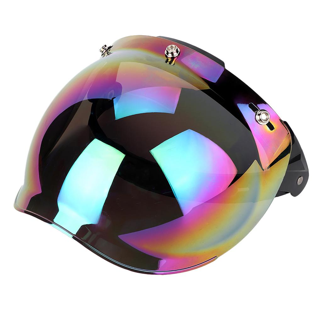 Motorcycle Retro 3‑snap Sun Visor Shield Windproof Helmet Lens Colored