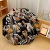 Custom Text Automatic 8 Bone Umbrella, Portable Sun Rain Protection UmbrellaBleach Anime