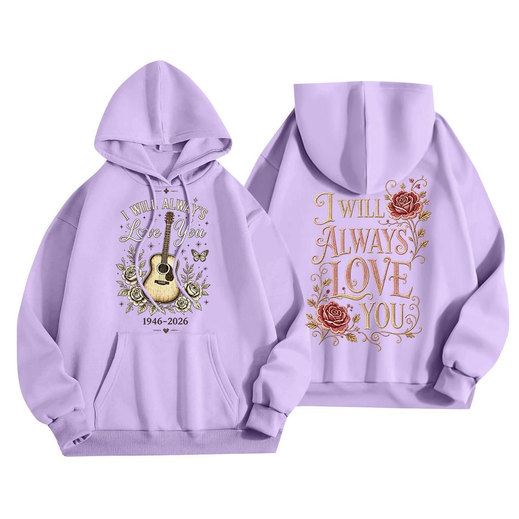 Women's Casual Loose Fit Hoodie with Letter Graphic