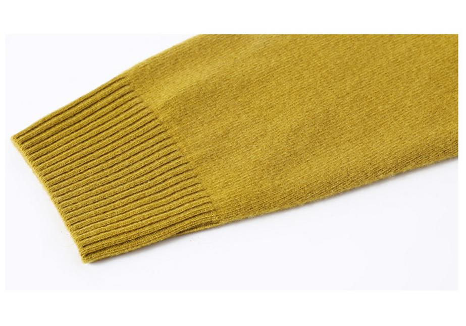 Women's Wool Half-High Collar Sweater - Winter Knit Loose Fit Base Layer