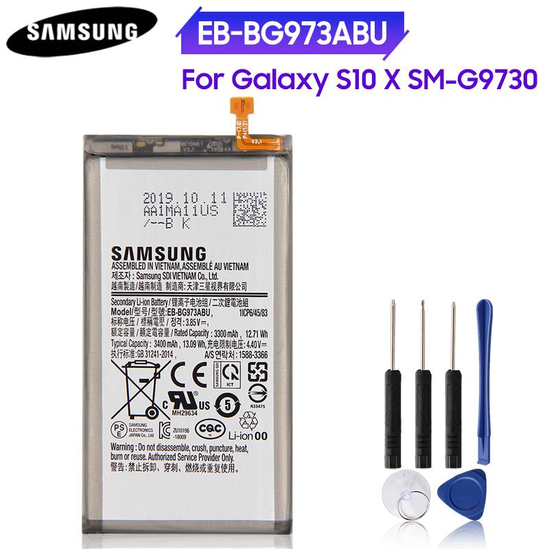 Original Replacement Battery EB-BG973ABU EB-BG973ABE For Samsung Galaxy S10 SM-G9730 SM-G973F/DS SM-G973U SM-G973W 3400mAh