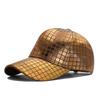 Crocodile pattern baseball cap men's fashion small grid European and American street sunshade cap