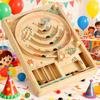 Wooden Pinball Machine Board Games Flipper Automat Mini Pinball Brain Teaser Pinball Table Game Party Social Adult Kids Toy Gift