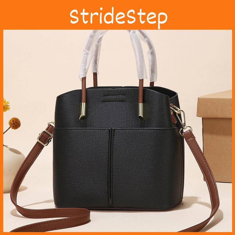 Pu Ladies Medium Tote With Inner Zipper Pocket And Splicing Details Urban Chic