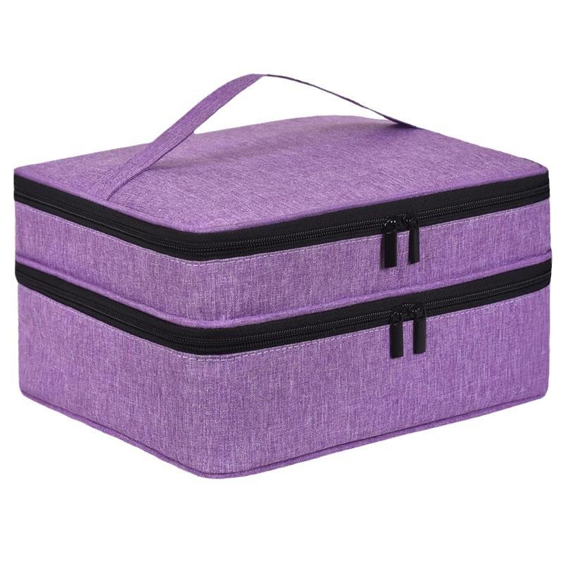 Nail Polish & Essential Oil Travel Bag - Holds 42 Bottles, Large Capacity, Multi-functional Storage Handbag