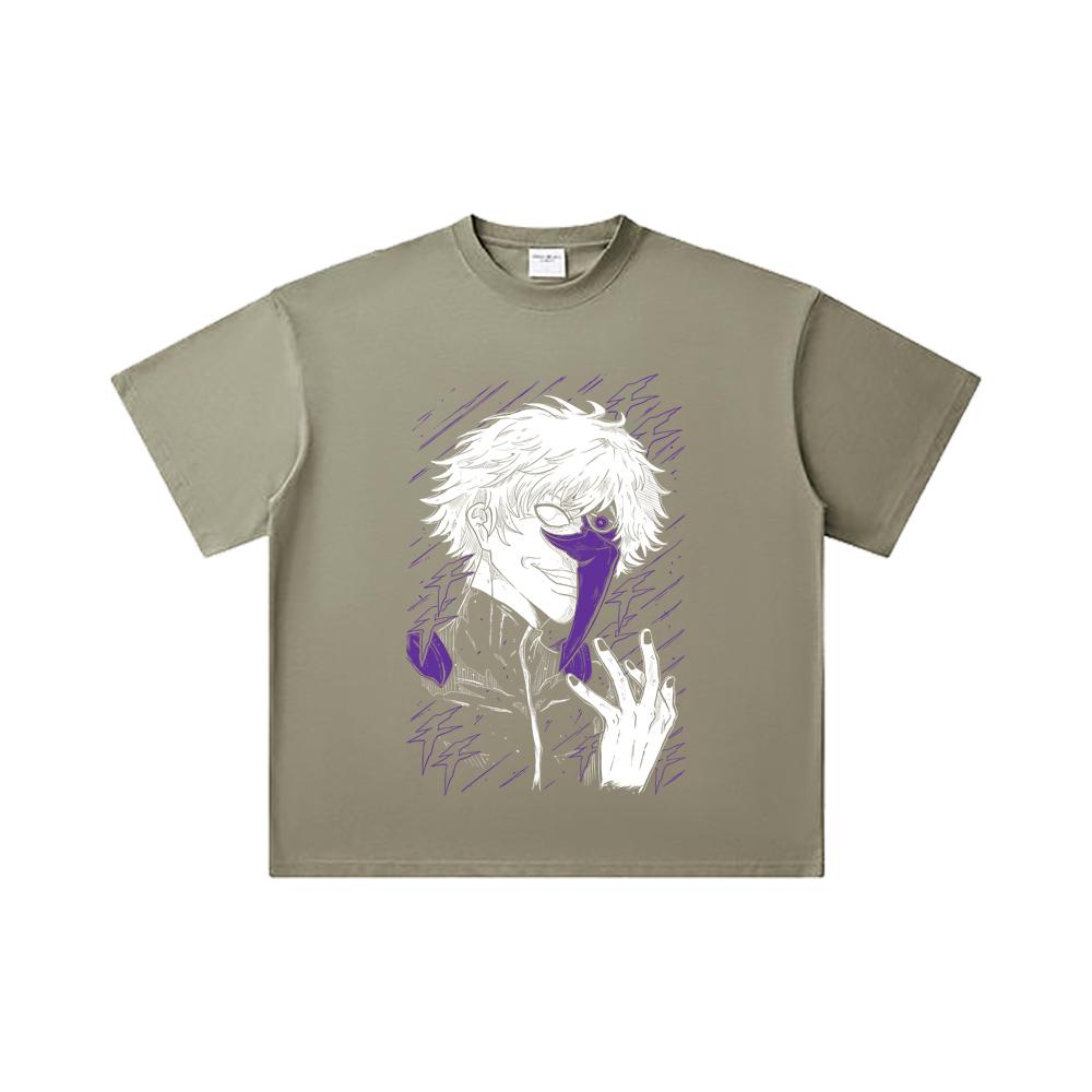 260 GSM Double Yarn 32 Count 100% Cotton Tokyo Ghoul V2 Print Unisex Heavy Cotton T Shirt