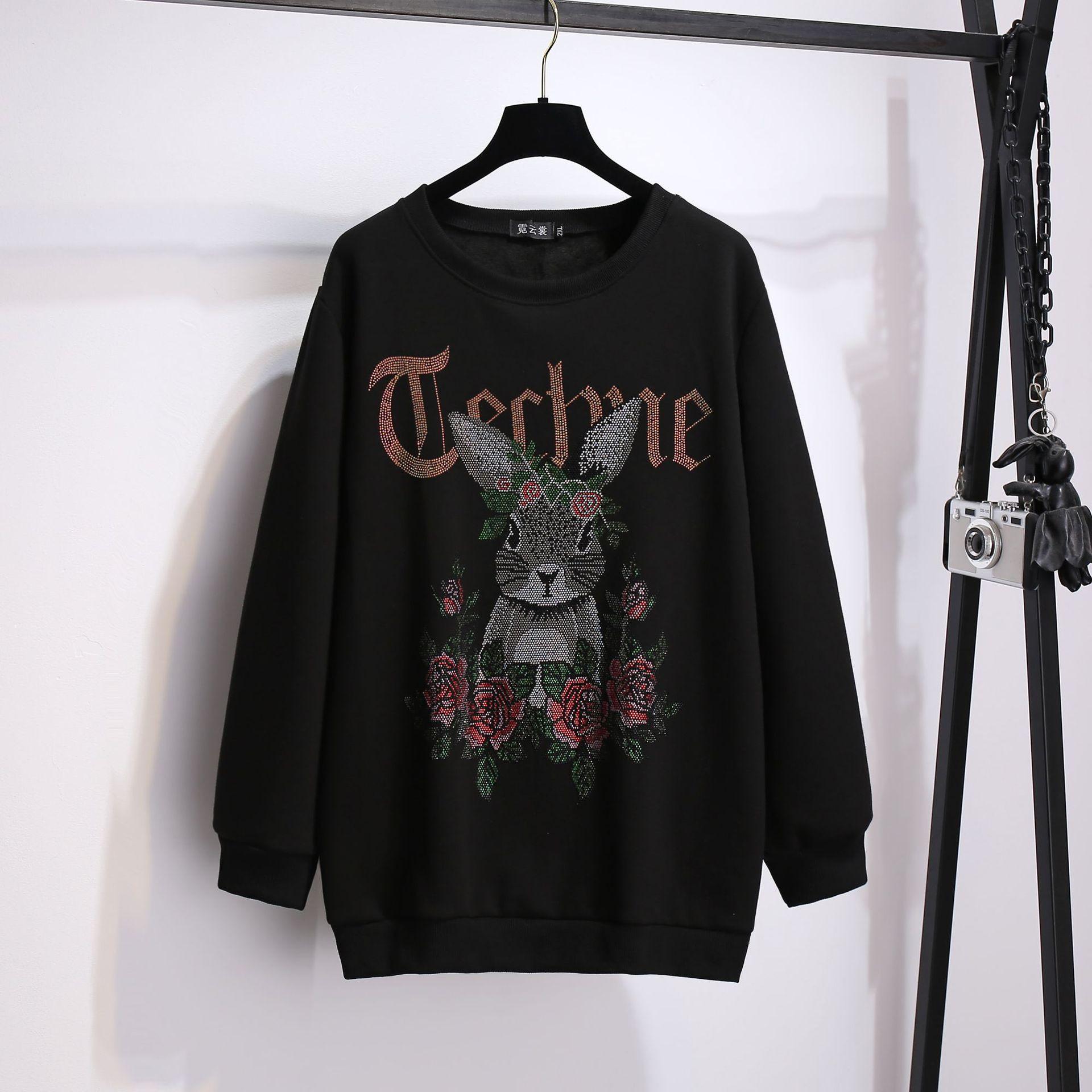 

Round Neck Hoodie Autumn Winter New Languid Lazy Loose School Style Girl Blouse Comfortable Casual Big Size Coat 7XL темно-сірий