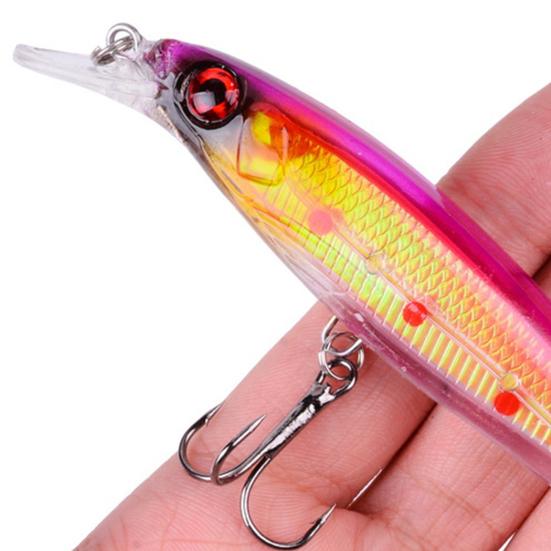 11.2CM/13.6G Minnow Bionic Lure with Sharp Hooks Tongue Hard Artificial Swimbait Freshwater Saltwater Trout Bass Fishing Accessories