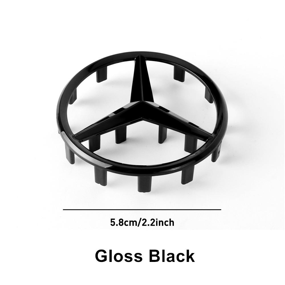 SUG2   Car Interior Steering Wheel Hollow Badge Logo Decor Accessories For Mercedes Benz C180 C200 C260 C300 W108 W124 W126