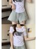 Women's Plus Size Chic Waist-Cinched Short-Sleeve Slim Off-Shoulder Top - Summer New Arrival