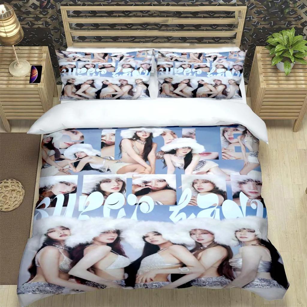 Korean Kpop Girl Group-Yuqi-SoyeonMiyeon-Suyin-Shuhua Print Bedding Set Duvet Cover Comforter Bed Youth Kids Girl Boys Gift