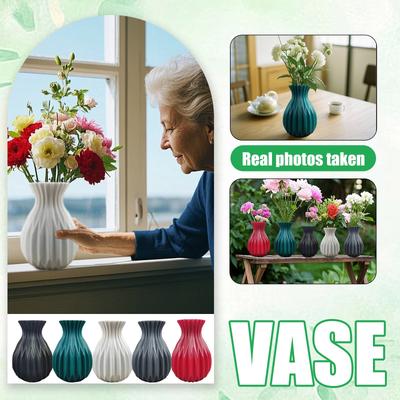 Hydroponic Imitation Ceramic Plastic Vase, Flower Arrangement Creative Decoration Vase