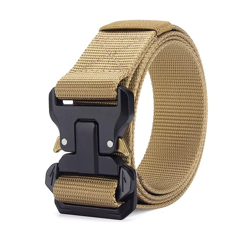 

1 шт. Чоловічий ремінь Тактичний ремінь для відпочинку на відкритому повітрі Багатофункціональний нейлоновий ремінь із пряжкою високоякісного сплаву Пояс із пряжкою Спортивні полотняні нейтральні ремені 125cm