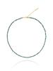 Bien Vetu 3Mm Carved Malachite Gold Ring Layered Necklace