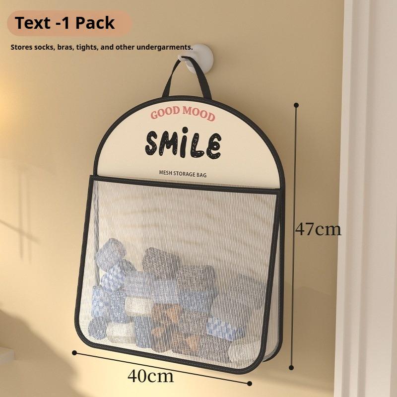 

Подвесная сетчатая сумка-органайзер - Дышащая ткань с милыми животными Компактная складная конструкция Подходит для нижнего белья Носков Single layer чёрный