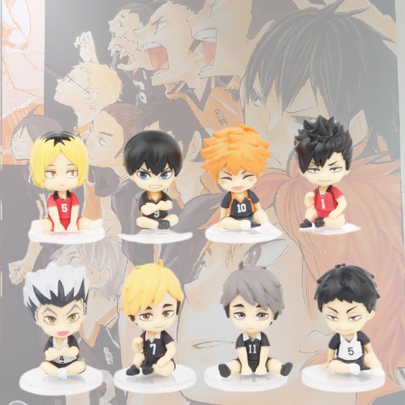 Haikyuu Volleyball Boys Q Version Pvc Figure Blind Box Toy Set 8 Designs