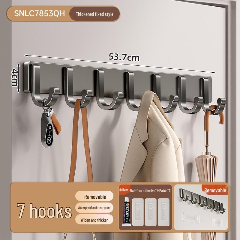Space-Aluminium Haken ohne Bohren: Haken für Bad, Küche, Mantel, Handtuch & Mehr