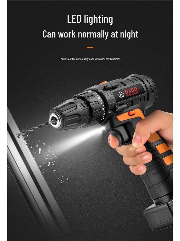 Dobíjecí multifunkční elektrická vrtačka a rázový šroubovák - sada