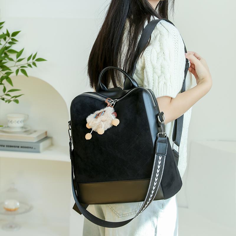Backpack Women's Rhombic Nylon Shoulder Bag