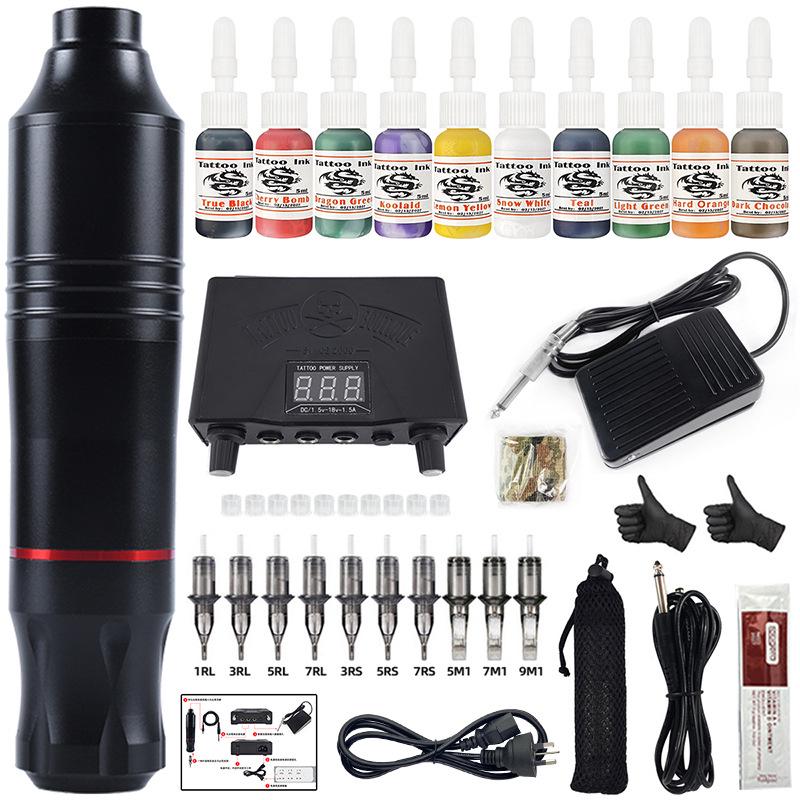 

Череп Нет. Набор из 3 тату-ручек: Интегрированная машинка для контура и тени