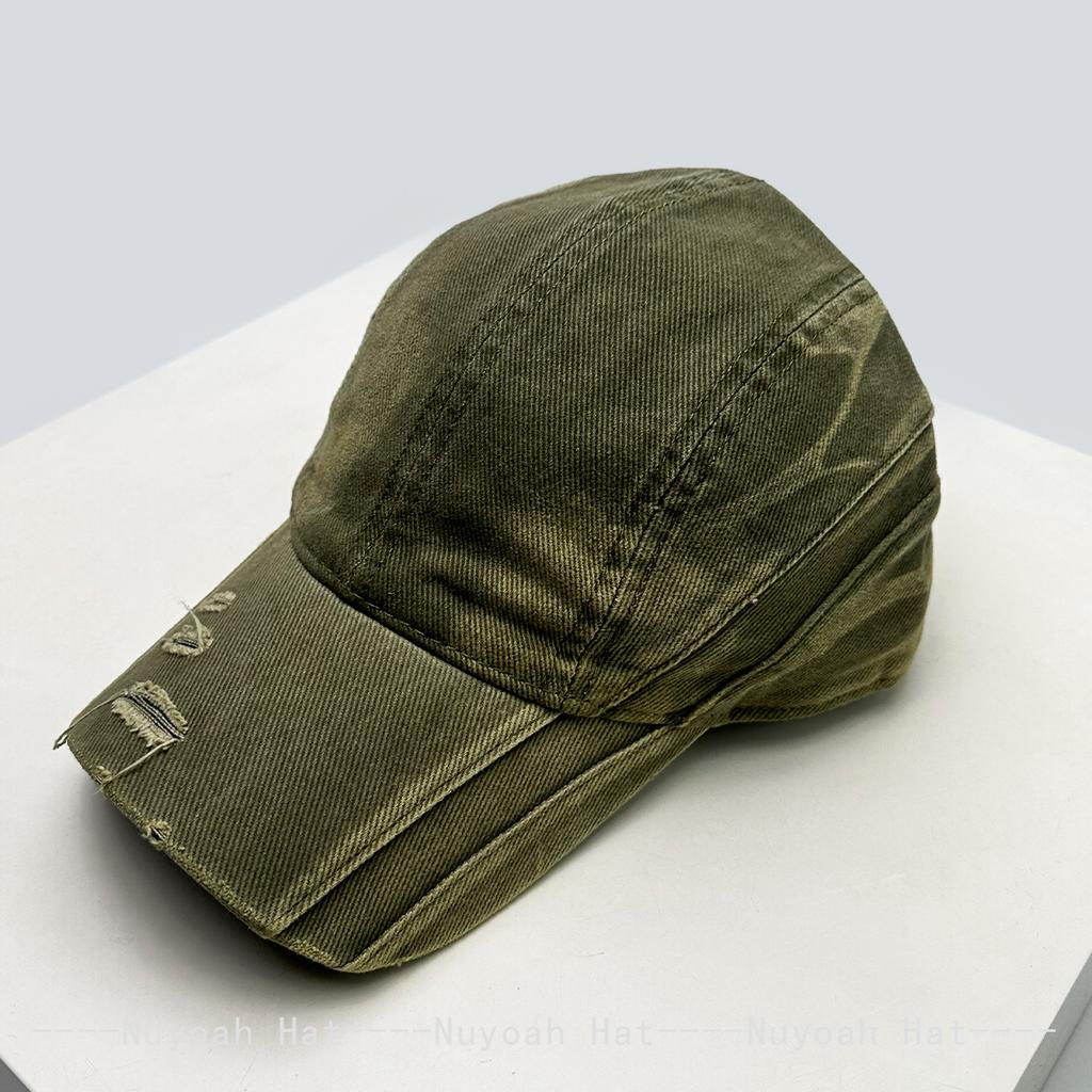 And Women Vintage Bandhnu Solid Color Stripe Baseball Caps Sun Protection Personalized All-Match Street Style Peaked Hats Distressed Fashion
