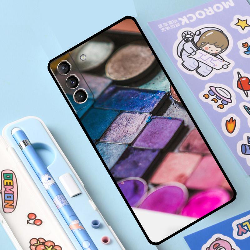 Makeup Eyeshadow Palette Cover For Samsung Galaxy S23 S21 FE S20 FE S22 Plus Note 20 Ultra Note 10 S8 S9 S10 Plus Case