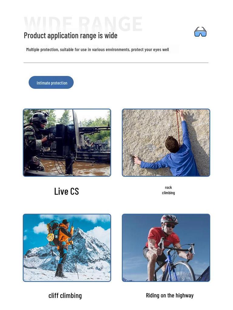 Tactische Gepolariseerde Gevechtsbril voor Buitengebruik: Wind- en Zandbestendige Kruisboogbril Set