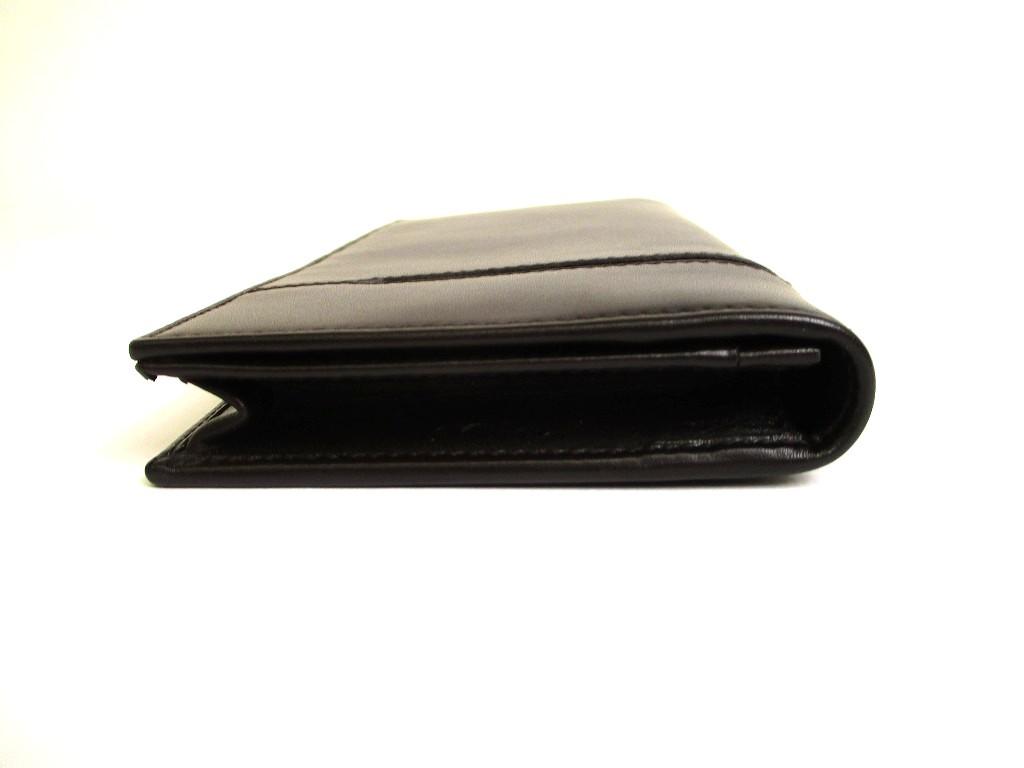 Authentisches BVLGARI Octo Dunkelbraunes Leder Klappe Lange Geldbörse #b021 Geöffnete Schachtel