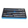 6 Piece Flex Head Ratchet Wrench Set 1 4in 3 8in 1 2in Drive Swivel Head Ratchet Wrench with Extension Bar 72 Tooth 180